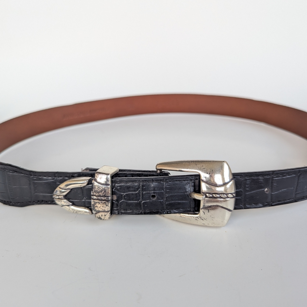 Johnston & Murphy Black and Brown Leather Belt